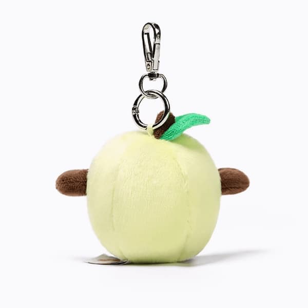 Green apple keychain plush small doll backpack charm